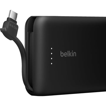 Belkin BoostCharge 10K Power Bank with integrated Cable (Black)