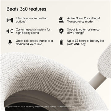 Beats 360 Over-Ear Headphones (Cloud with Cloud Performance Knit Cushions)